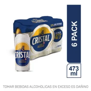 Cerveza Cristal Lata 6 Pack 473 ml